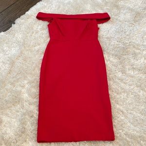 Windsor off should red dress